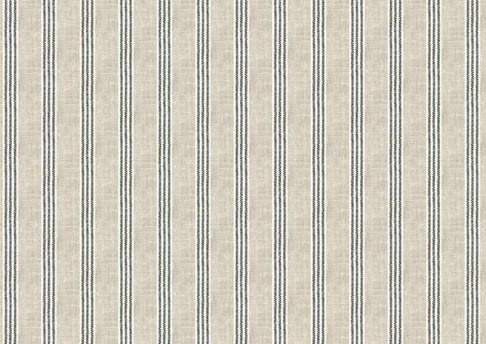 Emily Bond George Stripe Print, Charcoal - Roman Blind - Image 7